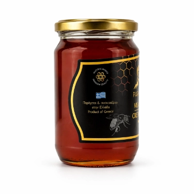 cretan-pine-honey-950gr-side-parathamna Κρητικό Μέλι Βοτάνων 950g | Οικογενειακή Συσκευασία | Parathamna